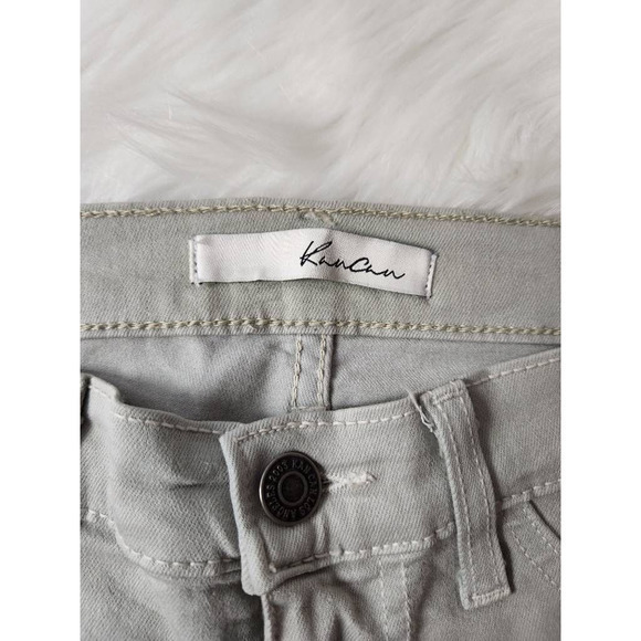 Kancan Womens Moto Jeans Gray Pockets‎ Light Wash Mid Rise Denim USA 28 - Picture 6 of 7